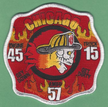Chicago Fire Department Engine 45 Truck 15 Fire Company Patch