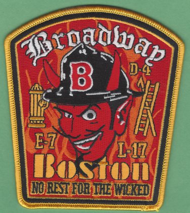 Boston Fire Department Engine 7 Ladder 17 Company Patch