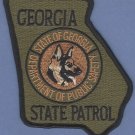 Georgia State Patrol K-9 Unit Patch Green