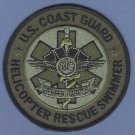 United States Coast Guard Helicopter Rescue Swimmer Patch Green United States Coast Guard Helicopter Rescue Swimmer Patch Green