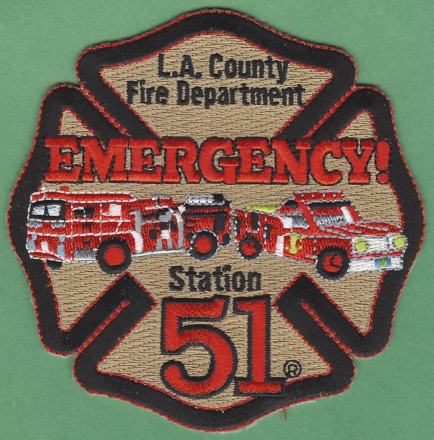 Los Angeles County Fire Department Engine 51 Squad 51 Company Patch