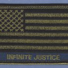 American Flag Patch "Infinite Justice" Green 3" X 2" American Flag Patch "Infinite Justice" Green 3" X 2"