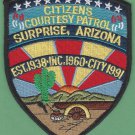 Surprise Arizona Police Citizens Courtesy Patrol Patch