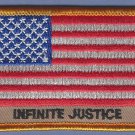 American Flag Patch "Infinite Justice" Green 3" X 2" American Flag Patch "Infinite Justice" Green 3" X 2"