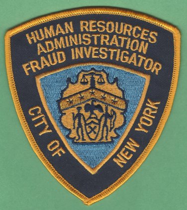 New York City Police Human Resources Fraud Investigator Patch