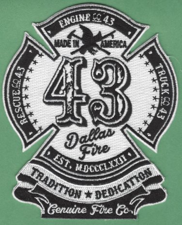 Dallas Fire Department Texas Engine Company 43 Patch