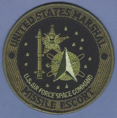 United States Marshal Missile Escort Police Patch Subdued