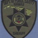 Hawaii State Department of Public Safety Sheriff Police Patch Subdued