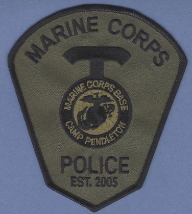 Camp Pendleton Marine Base California Police Tactical Patch Green