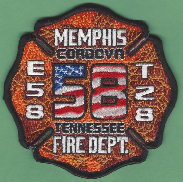 Memphis Fire Department Engine 58 Truck 28 Company Patch