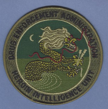 DEA Drug Enforcement Administration Heroin Intelligence Unit Patch Green