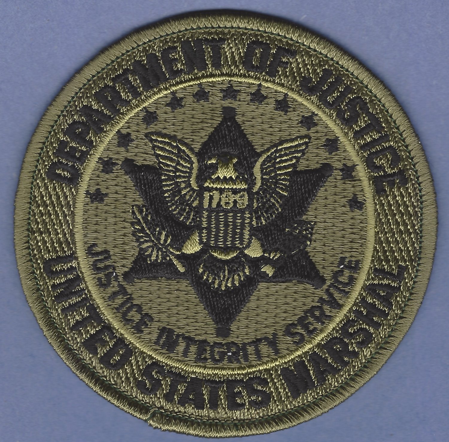 United States Marshal Department Of Justice Police Patch Green 3 5