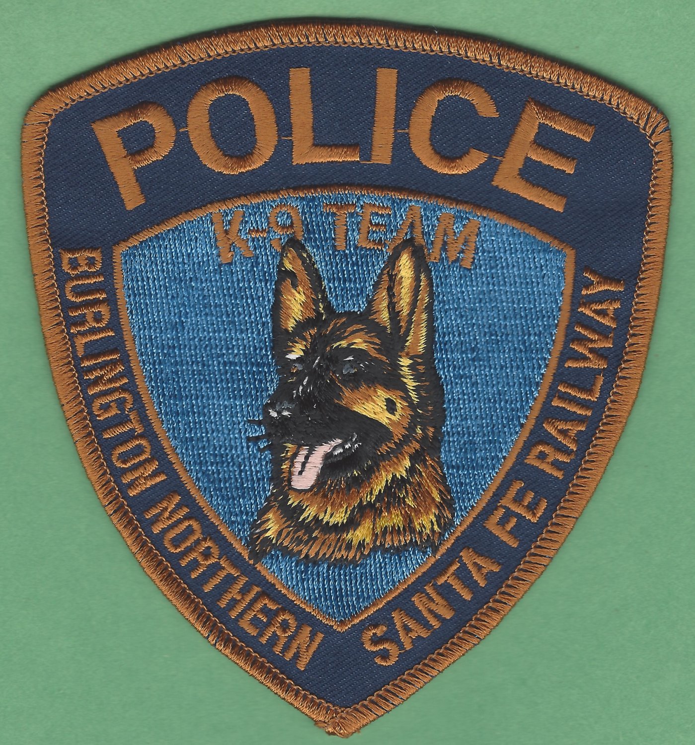 Burlington Northern Santa Fe Railroad Police K-9 Unit Patch