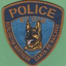 Burlington Northern Santa Fe Railroad Police K-9 Unit Patch Burlington Northern Santa Fe Railroad Police K-9 Unit Patch
