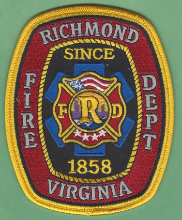 Richmond Virginia Fire Rescue Patch State Capital