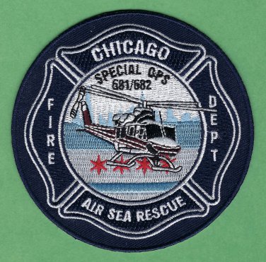 Chicago Fire Department Air Sea Rescue Helicopter Patch