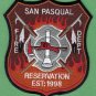 San Pasqual Indian Reservation California Fire Rescue Patch