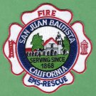 San Juan Bautista California Fire Rescue Patch San Juan Bautista California Fire Rescue Patch