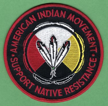 AIM AMERICAN INDIAN MOVEMENT COMPASS  PATCH. 