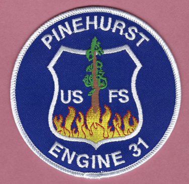 Sequoia National Forest USFS Pinehurst Engine 31 Fire Patch