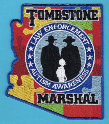 Tombstone Marshal Arizona Autism Awareness Patch