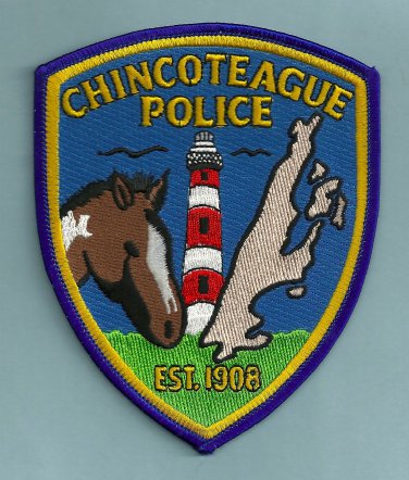 Chincoteague Virginia Police Patch Lighthouse