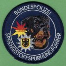 German Federal Police Explosives Tracker K-9 Handler Patch Rottweiler