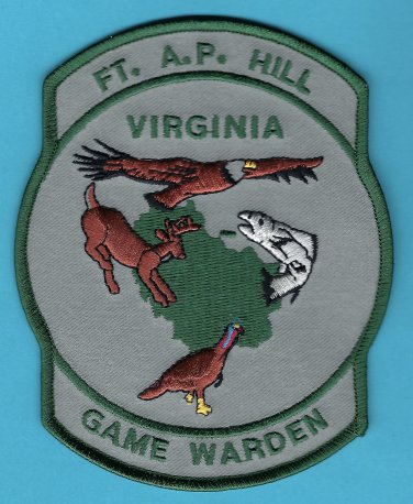 Fort A. P. Hill Virginia Wildlife Game Warden Patch