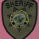 El Dorado County Sheriff California Tactical Police Patch