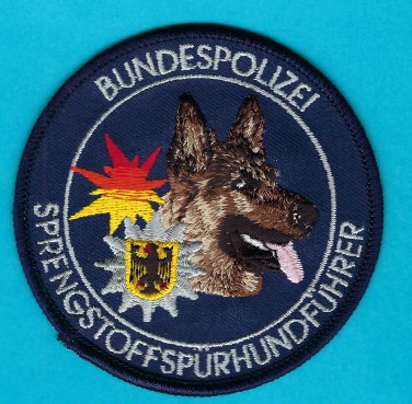 German Federal Police Explosives Tracker K-9 Handler Patch Shepherd