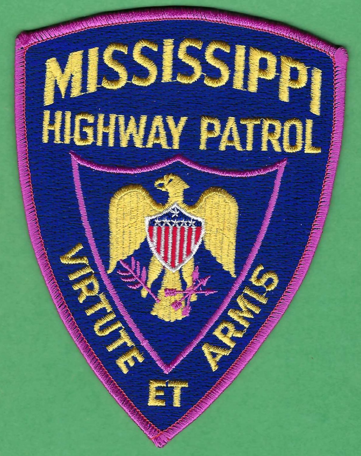 Mississippi Highway Patrol Police Patch Pink