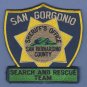 San Bernardino County Sheriff San Gorgonio Search & Rescue Team Patch