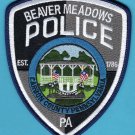 Beaver Meadows Pennsylvania Police Patch