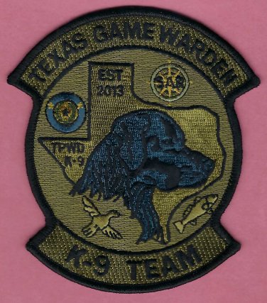 Texas Game Warden K-9 Team Patch