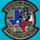 Texas Game Warden Bear Response Action Team Patch