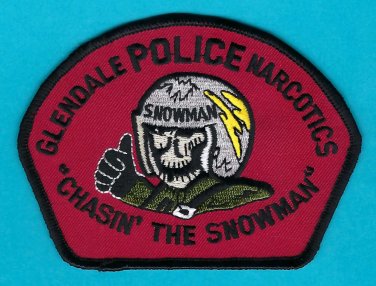Glendale California Police Narcotics Division Patch
