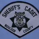 Boulder County Sheriff Colorado Cadet Patch