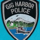 Gig Harbor Washington Police Patch Silver Border