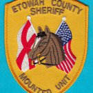 Etowah County Sheriff Alabama Mounted Patrol Unit Patch