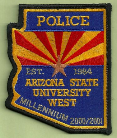 Arizona State University West Police Millennium Patch