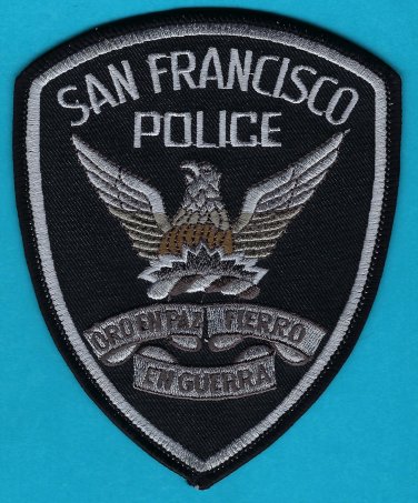 San Francisco California Police Tactical Patch Gray