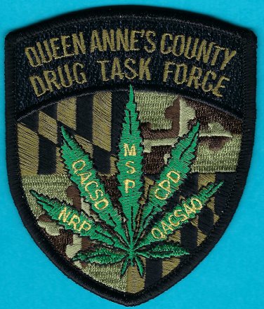 Queens Anne's County Maryland Drug Task Force Patch