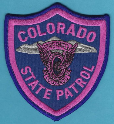 Colorado State Patrol Patch Pink