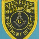 New Hampshire State Police Masonic Lodge Patch New Hampshire State Police Masonic Lodge Patch