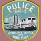 New York City Metropolitan Transit Authority Police ESU Patch