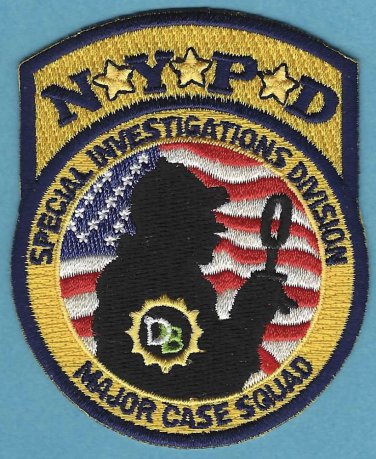 NYPD New York City Police SID Major Case Squad Patch