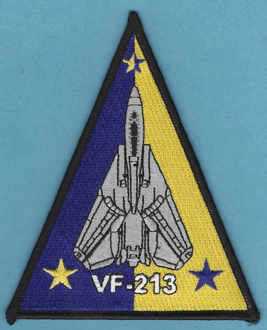 U.S. Navy VF-213 Blacklions Fighter Squadron F-14 Aircraft Patch