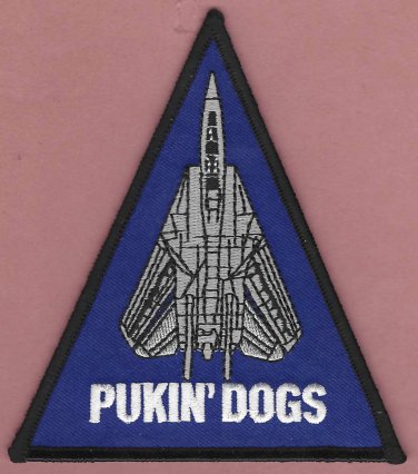 U.S. Navy VF-143 Puckin' Dogs Fighter Squadron F-14 Aircraft Patch