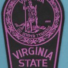 Virginia State Police Tactical Patch Pink