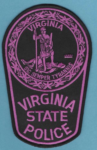 Virginia State Police Tactical Patch Pink